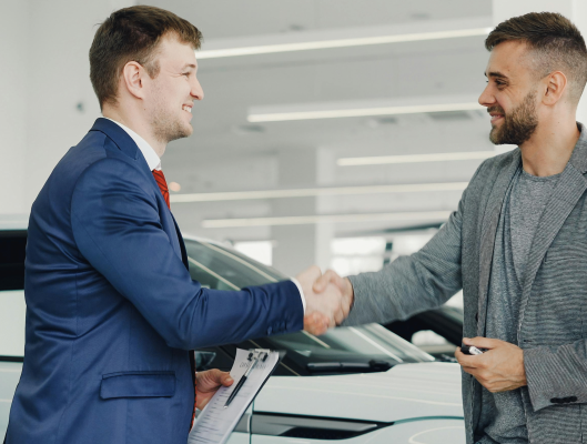 Commercial vehicle financing broker handshake Canada lease to own